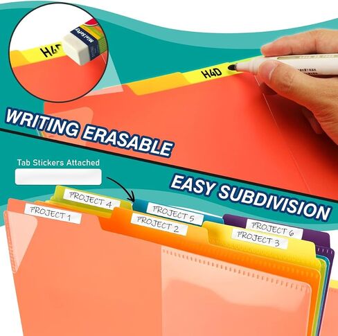H4D 12 Pocket Morandi Color Spiral Multi Pocket Folder Poly Project Organizer in Saudi Arabia