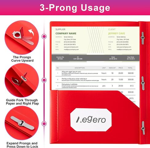 Folders with Pockets and Prong with Fasteners (6 Pack, Assorted Colors),Durable Plastic Pocket Folders with Prongs,Tear Resistant,2 Pocket 3 Prong Folders for Schoolwork & Office,Letter Size in Kuwait