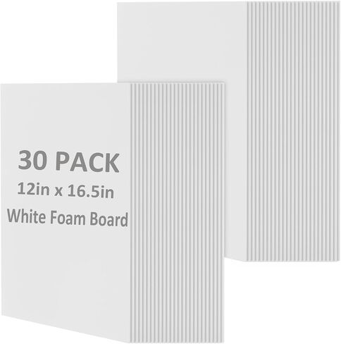 50 Pack White Foam Board for Projects, 11 x 13.7Inch Foam Core Baking Board Mat Board Center, 1/8Inch Thick Polystyrene Foam Sheet for School, Presentation, Signage & Art Crafting in Saudi Arabia
