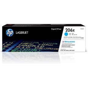 HP 206X Cyan High-yield Toner Cartridge | Works with HP Color LaserJet Pro M255, HP Color LaserJet Pro MFP M282, M283 Series | W2111X