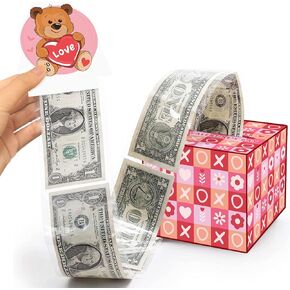 Happy Birthday Money Gift Box with Pull Out Card and Cash Holder - Black & Gold DIY Surprise Box