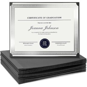 48 Pack Single Sided Award Certificate Holders - Bulk Certificate Holders for Graduation, Diploma, Employee Appreciation, Certification (fits 8.5x11, Navy Blue)