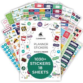 Clever Fox Seasonal Planner Stickers – 600+ Month, Holiday & Seasons Stickers for Your Planner, Monthly Journal & Calendar – 18 Sheets, Set of Stickers & Washi Tape by Clever Fox (Seasonal Pack)