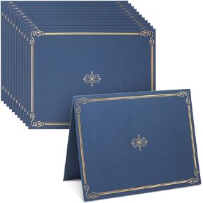 BLUE PANDA Navy Blue Award Certificate Holders - Bulk Certificate Holders for Graduation, Diploma, Employee Appreciation, Certifications (fits 8.5x11), Pack of 24