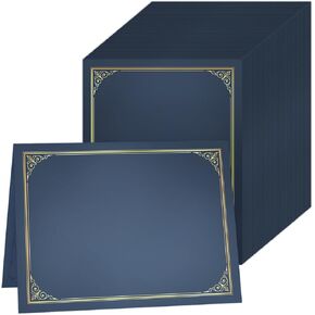 SUNEE Certificate Holders(Black, 30 Packs, New Pattern), Diploma Covers Gold Foil Border, for Letter Size 8.5x11 Certificates, Cardstock, Document Papers