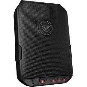 VAULTEK LifePod 2.0 Secure Waterproof Travel Case Rugged Electronic Lock Box Travel Organizer Portable Handgun Case with Backlit Keypad (Covert Black) (Biometric)