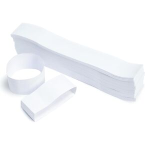 NATURALABEL 300 White Kraft Currency Straps Self Adhesive Money Bands for Bills