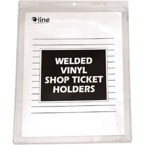 C-Line Vinyl Shop Ticket Holders, Both Sides Clear, 9 x 12 Inches, 50 per Box (80912)