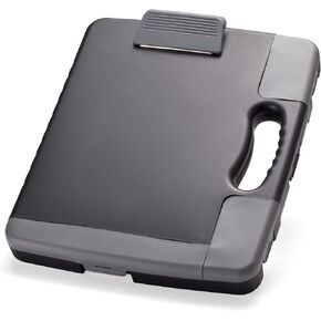Officemate Portable Clipboard Storage plastic Case for A4 sizes, Charcoal (83301),11-3/4"w x 1-1/2"d x 14-1/2"h