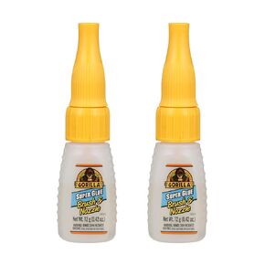 Gorilla Super Glue with Brush & Nozzle Applicator, 12 Gram, Clear, (Pack of 1)