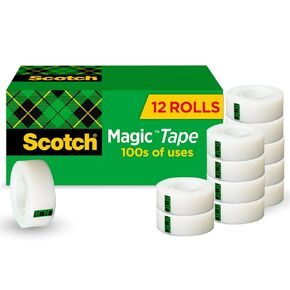 Scotch Magic Tape, Invisible, Home Office Supplies and Back to School Supplies for College and Classrooms, 6 Rolls