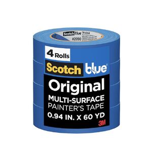 ScotchBlue Original Multi-Surface Painters Tape, 1 Inch Wide (0.94 In. x 60 Yds), 1 Roll, Blue Paint Tape Protects Surfaces and Removes Easily, Masking Tape for Indoor and Outdoor Use (2090-24NC)