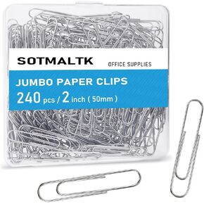 Paper Clips, 240pcs Medium Size Colored Paper Clip, PaperClips Assorted Colors, Paper Clips for Paperwork Office School and Personal Use
