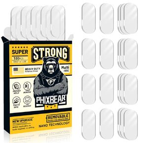 Large Mounting Putty No Residue, Double Sided Tape Glue Adhesive Dots Clear Museum Sticky Tack, Picture Hanging Strips Fixed Posters Decor Art Craft Party, 0.39 x 0.78 in (252 Pcs)