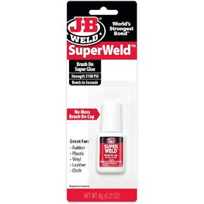 J-B WELD 6G ، Brush-on Superglue ، Cap-on Cap ، يجف واضحة ، عالية القوة