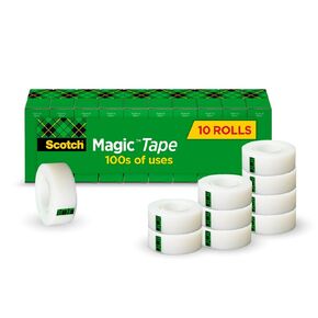 Scotch Magic Tape, Invisible, Home Office Supplies and Back to School Supplies for College and Classrooms, 3 Rolls
