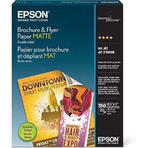 Epson Brochure and Flyer Paper Matte Double-Sided (S042384) 8.5" x 11"