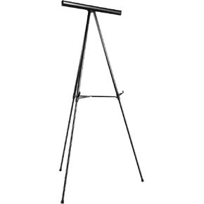 Amazon Basics High Boardroom Aluminium FlipChart Whiteboard وعرض الحامل مع ترايبود تلسكوب قابل للتعديل ، 35 × 2 × 28 بوصة ، أسود
