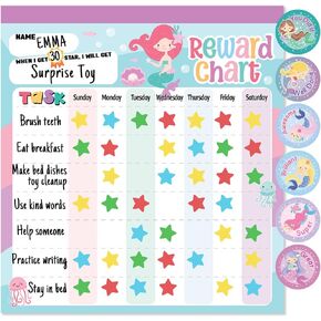 Reward Chart for Kids – Unicorn Magnetic Kids Behavior Chart, Pad with 26 Chore Charts, 1920 Star Stickers, 49 Incentive Stickers, Responsibility Chart for Kids Girls Toddlers - Kids Chore Chart