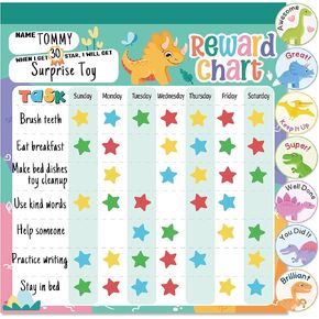 Reward Chart for Kids – Unicorn Magnetic Kids Behavior Chart, Pad with 26 Chore Charts, 1920 Star Stickers, 49 Incentive Stickers, Responsibility Chart for Kids Girls Toddlers - Kids Chore Chart