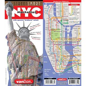 StreetSmart NYC Map Midtown Edition by Van Dam-Laminated pocket city street map of Manhattan w/ all attractions, museums, sights, hotels, Broadway ... Edition Map – Folded Map, 2025 Edition