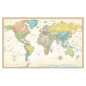Rand McNally Classic Edition World Wall Map – Laminated Rolled