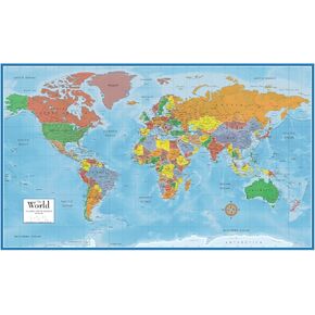 Swiftmaps World Premier Wall Map Poster Mural 24h x 36w