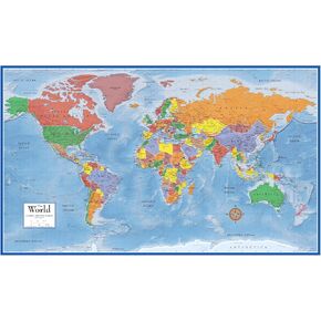 24x36 World Classic Premier Wall Map Poster (Laminated)
