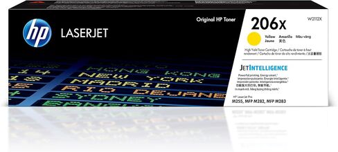 HP 206X Yellow High-yield Toner Cartridge | Works with HP Color LaserJet Pro M255, HP Color LaserJet Pro MFP M282, M283 Series | W2112X in Saudi Arabia
