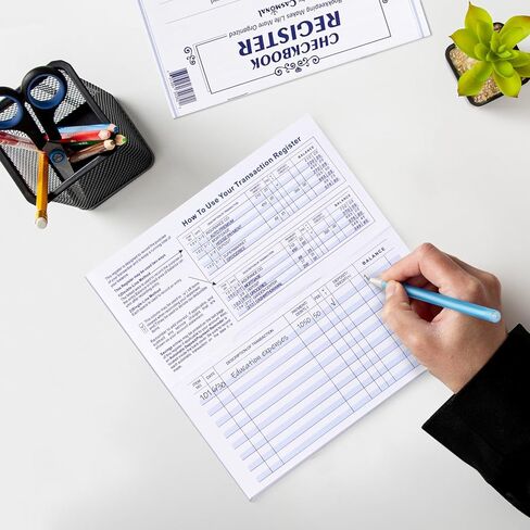 20 Pack Checkbook Register, Check Registers for Personal, Blank Ledger Transaction Registers for Personal or Business Bank, Check Register Book for Checking and Saving Account, Deposit and Credit Card in Kuwait