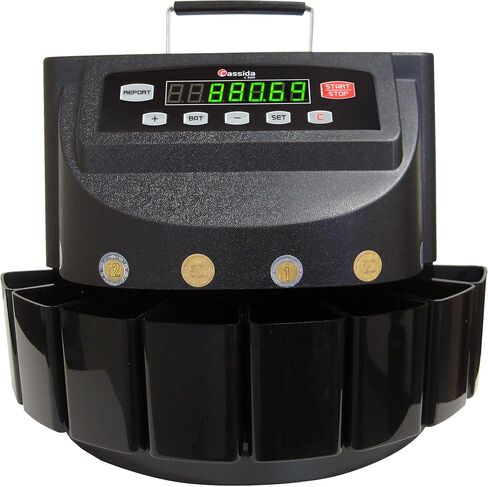 Cassida C300 Professional USD Coin Coin و SARTER و WRAPPER/ROLLER ، 300 قطعة نقدية/دقيقة ، مع تحميل سريع ومتوافق مع الطباعة ، رمادي in Kuwait
