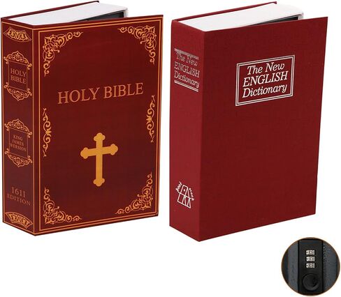 Sepox® Quins Book Book Large Safe Lock-Box ، مع قفل مزيج قابل لإعادة الاستقرار ، وغطاء ورقي حقيقي ، ومثالي لـ Dorm Safe ، ويتميز بالكلاسيكيات بما في ذلك: رحلة إلى الغرب ، و Art of War ، و Pack of 5pcs in Kuwait