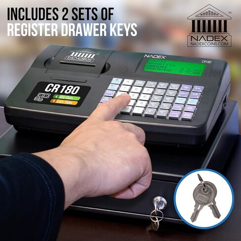 Nadex CR180 Cash Record ، 6800 Lookups Price 60 Dept ، Cash and Coin Drailer ، Black in Kuwait