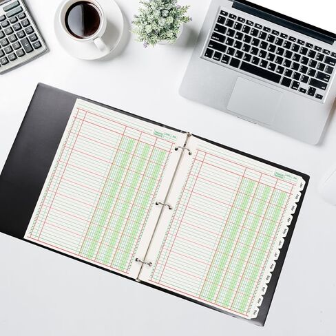 100 Sheets Accounting Ledger Paper with 3 Ring Binder and Monthly Tabs, 3 Column columnar Analysis Pads, Refillable Accounting Ledger Notebook (8.5X11 Inch) in Kuwait