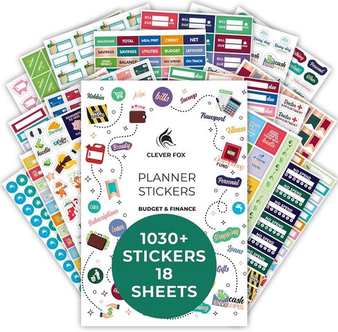 Clever Fox Seasonal Planner Stickers – 600+ Month, Holiday & Seasons Stickers for Your Planner, Monthly Journal & Calendar – 18 Sheets, Set of Stickers & Washi Tape by Clever Fox (Seasonal Pack) in Saudi Arabia