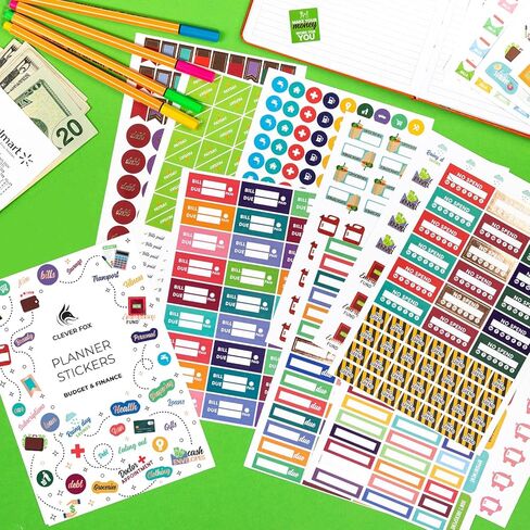 Clever Fox Seasonal Planner Stickers – 600+ Month, Holiday & Seasons Stickers for Your Planner, Monthly Journal & Calendar – 18 Sheets, Set of Stickers & Washi Tape by Clever Fox (Seasonal Pack) in Saudi Arabia