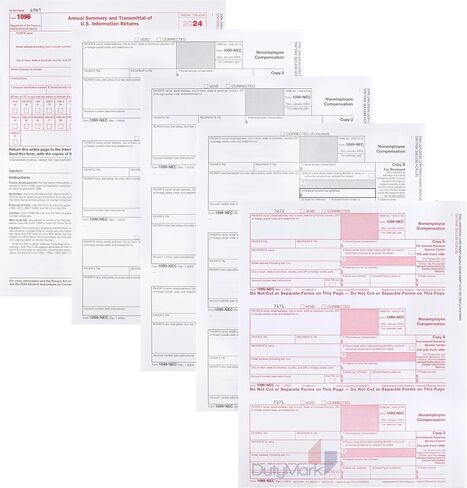 Dutymark 1099 NEC Forms 2024 لـ 25 مستلمًا 4 مجموعة من أشكال ضريبة الليزر ، 3 1096 نماذج ، 25 مظاريف ختم ذاتي الأمان ، رائعة لبرامج QuickBooks وبرامج المحاسبة ، 2024 1099 NEC in Kuwait