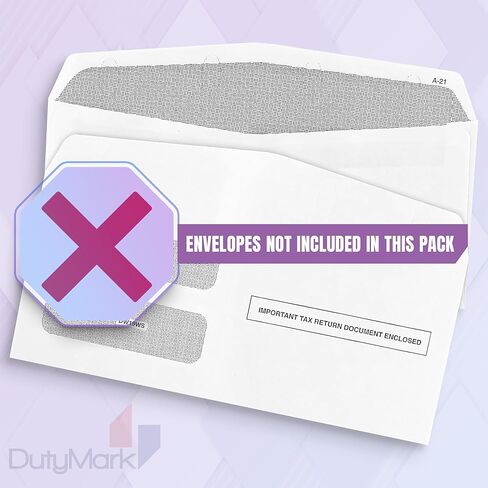 Dutymark 1099 NEC Forms 2024 لـ 25 مستلمًا 4 مجموعة من أشكال ضريبة الليزر ، 3 1096 نماذج ، 25 مظاريف ختم ذاتي الأمان ، رائعة لبرامج QuickBooks وبرامج المحاسبة ، 2024 1099 NEC in Kuwait
