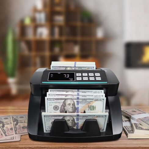 KOLIBRI Signature Bank-Grade Money Counter Machine Mixed Denomination | 2-Pocket Cash Counter Machine, Currency Discriminator | 3-Year Manufacturer's Warranty | 2 CIS UV/MG IR/MT SN/DV IRT in Saudi Arabia