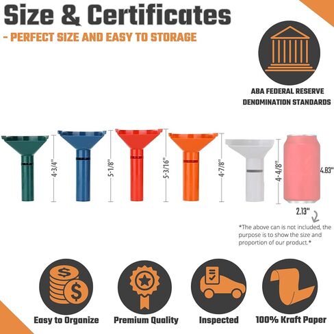 Coin Storage & Sorter Tubes 4 Color – Coded Coin Counters Tubes and Assorted Coin Wrappers in Saudi Arabia