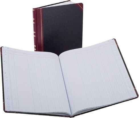Boorum & Pease Series Book ، 6 عمود ، 150 صفحة ، أسود/أحمر (1602 1/2-150-6) in Kuwait