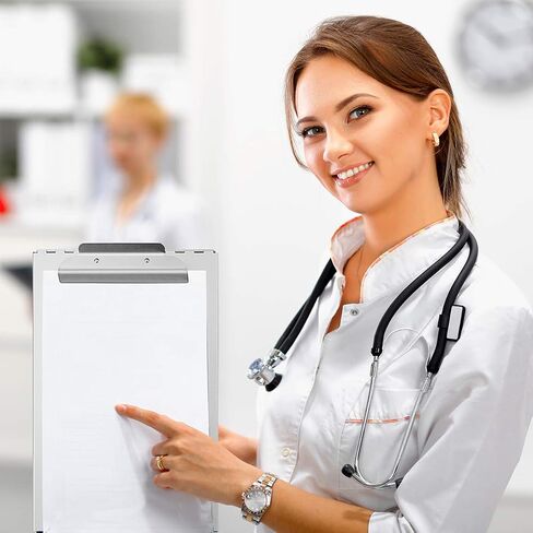 ZCZN المعاد تدويره من الألومنيوم الحافظة ، صندوق الحافظة ، حامل النموذج ، مناسب للمدرسة أو المكتب أو الموظفين الموظفين أو الطاقم الطبي ، 9.25 × 13.78 بوصة ، والفضة in Kuwait