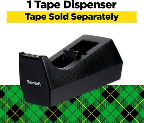 Scotch Desktop Tape Dispenser, Black, 2.7 in. x 2.7 in. x 6.4 in., 1 Tape Dispenser in Saudi Arabia