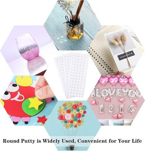 JANYUN 280Pcs Sticky Dot Stickers Clear Putty Sticky Tack for Decoration in Kuwait