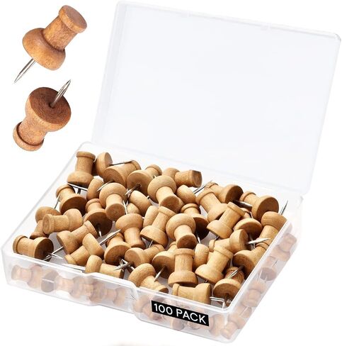 Clear Thumb Tacks for Wall 100- Pack - Clear Plastic Head Thumbtacks with Steel Point - Push Pins for Bulletin Board, Corkboard, Map, Calendar, Photo, Home Office, and Craft Projects in Saudi Arabia