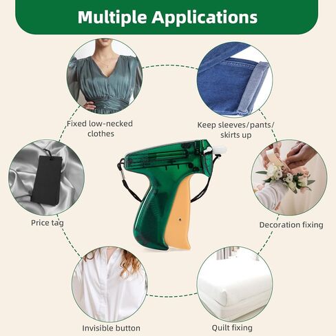 Stitch Gun for Clothes, Quick Clothing Fixer, Tagging Gun for Clothing, Sewing Kit Comes with 2 Fine Needles, 1000 Black & 1000 White Fasteners, Clothing Stitch Gun Tag Gun for Clothes in Saudi Arabia