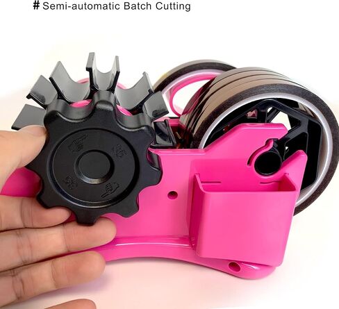 Heat Tape Dispenser Pink Multi-Roll Set, PreCut 1. 4'' Pieces for Heat Press or Mug Press Machine, 1+3'' Core, Semi-Automatic Tape Dispenser with Compartment Slots in Kuwait