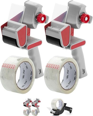Mr. Pen- Packing Tape Dispenser Gun 2-Inch, Blue, 4 Pack with 4 Rolls Tape, Heavy Duty Packing Tape with Dispenser for Mailing, Moving Boxes and Packaging in Saudi Arabia
