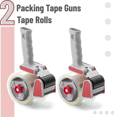 Mr. Pen- Packing Tape Dispenser Gun 2-Inch, Blue, 4 Pack with 4 Rolls Tape, Heavy Duty Packing Tape with Dispenser for Mailing, Moving Boxes and Packaging in Saudi Arabia