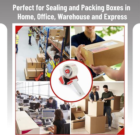 Mr. Pen- Packing Tape Dispenser Gun 2-Inch, Blue, 4 Pack with 4 Rolls Tape, Heavy Duty Packing Tape with Dispenser for Mailing, Moving Boxes and Packaging in Saudi Arabia